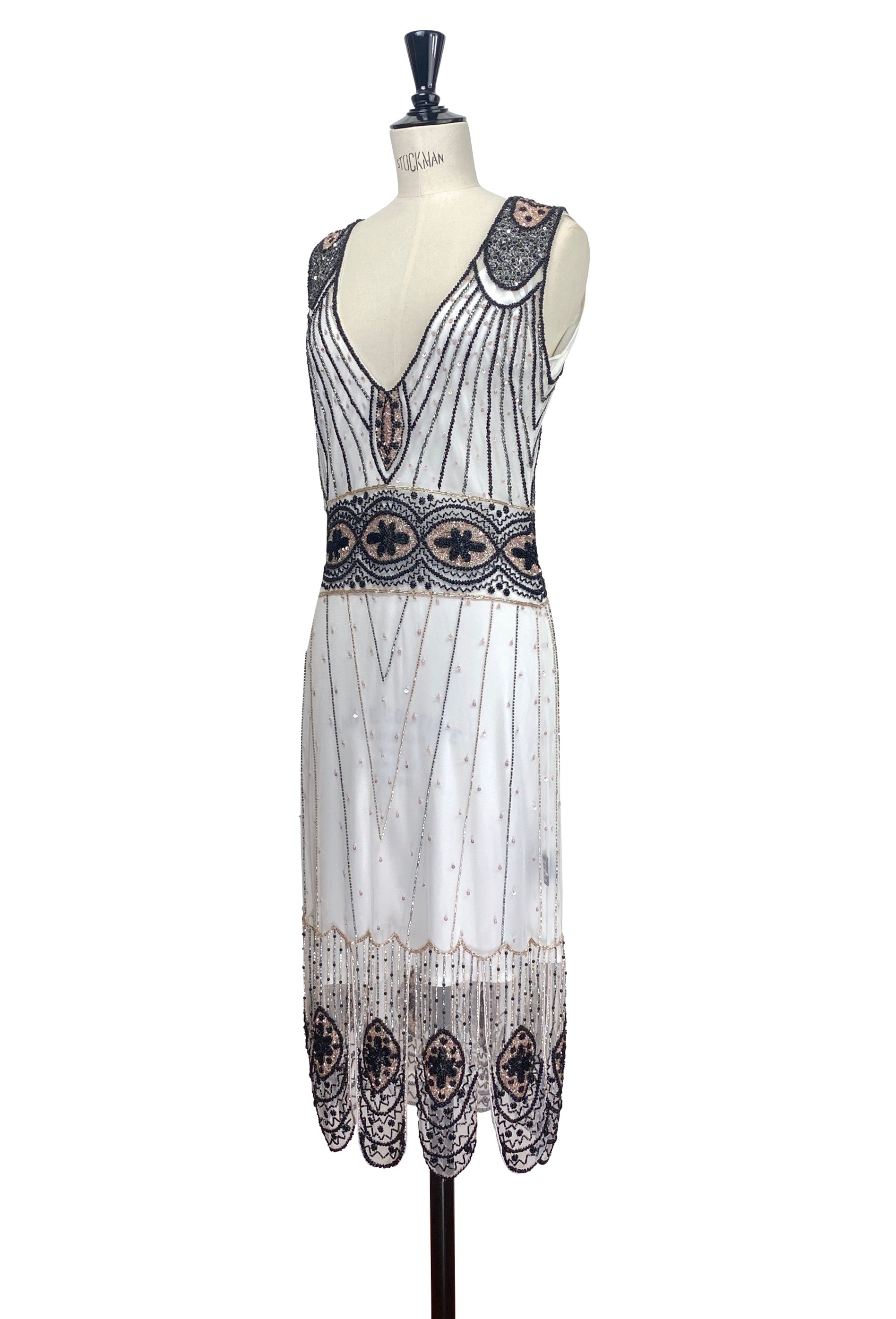 The Belcourt Gown - Pearl & Jet