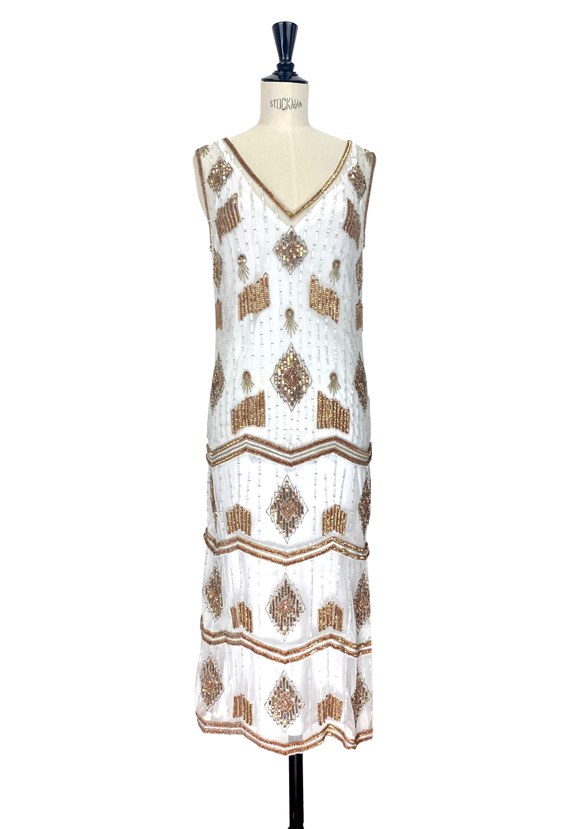 Art Deco Swank Gown – White