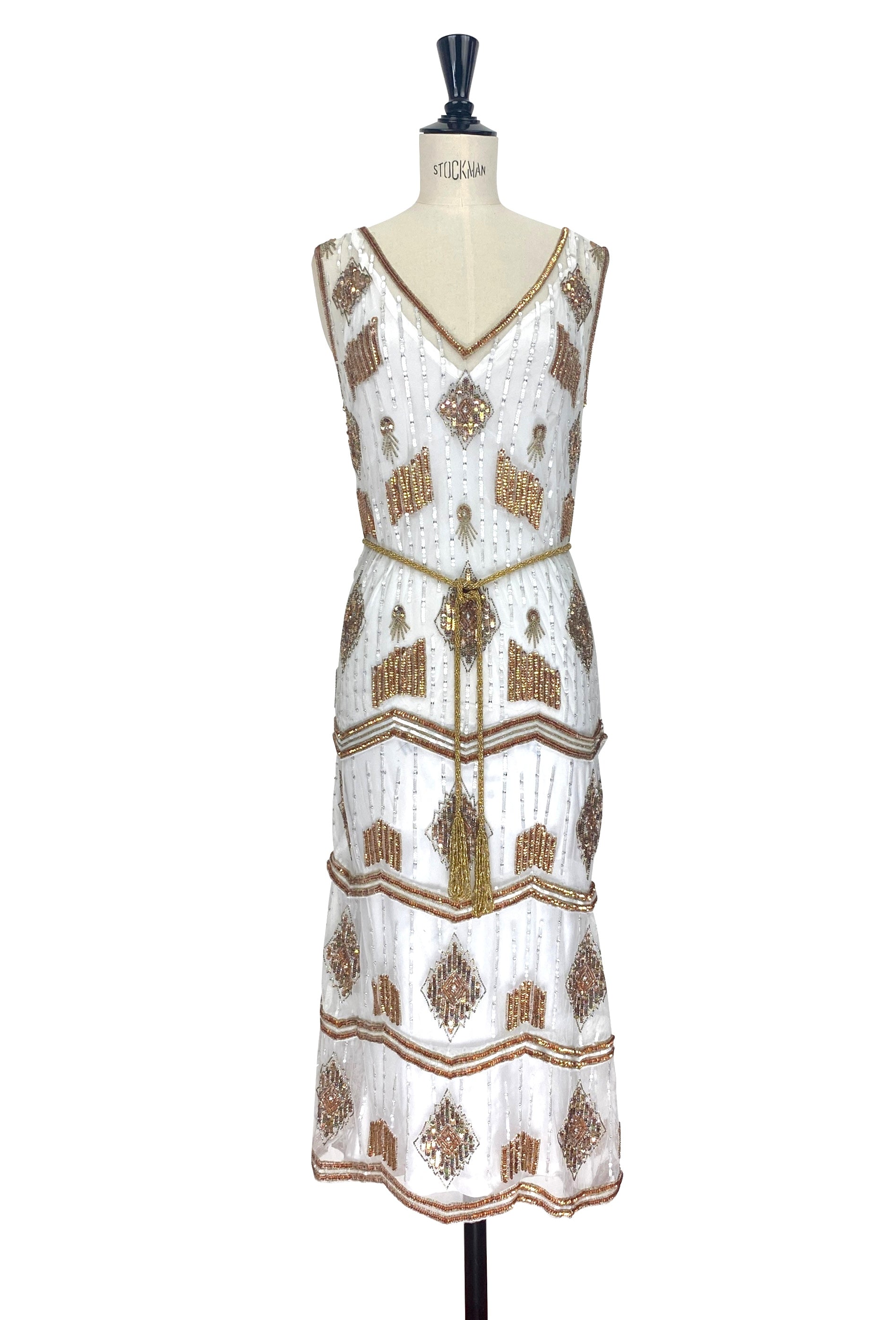 Art Deco Swank Gown – White