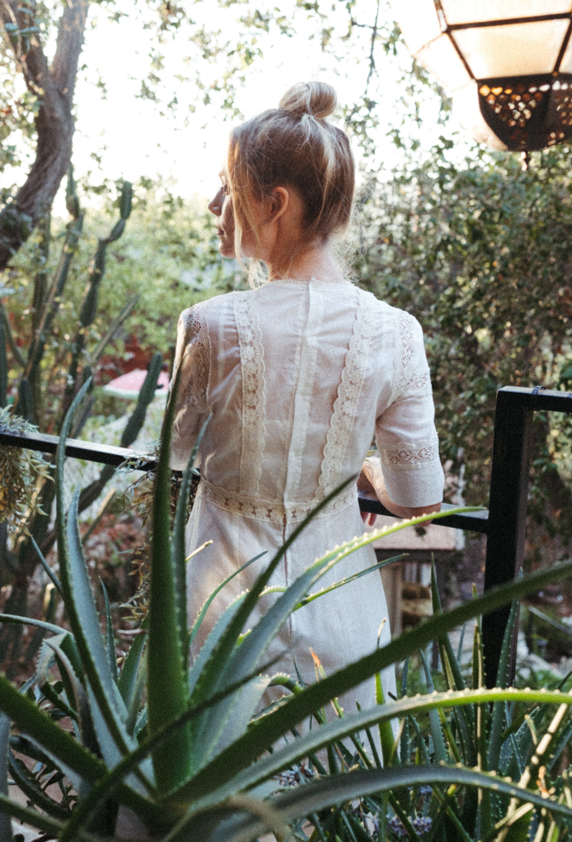 The Dorothea Edwardian Voile Dress - Antique White The Deco Haus
