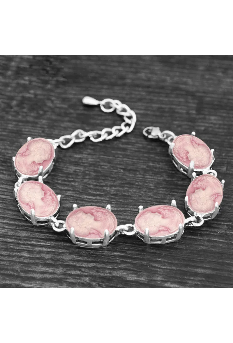 The Keepsake Cameo Bracelet - Victorian Rose The Deco Haus