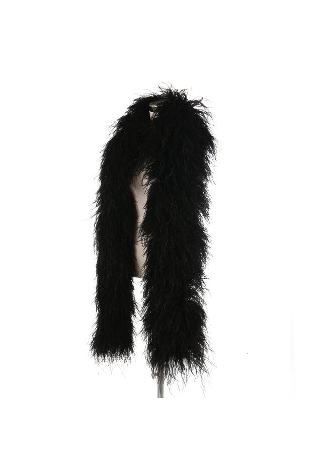 The Luxury Hollywood Ostrich Boa - Black Jet