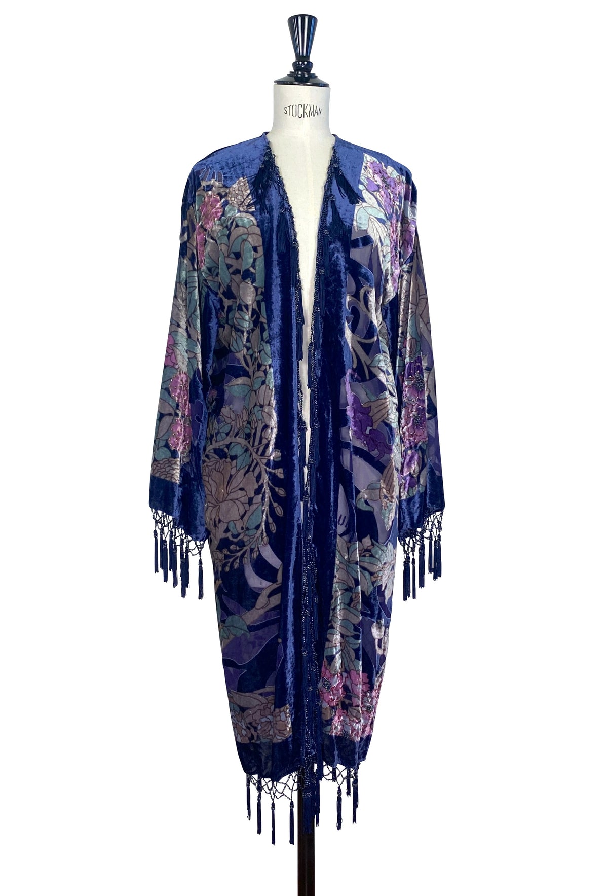 The Mucha Mystique Velvet Kimono – Indigo