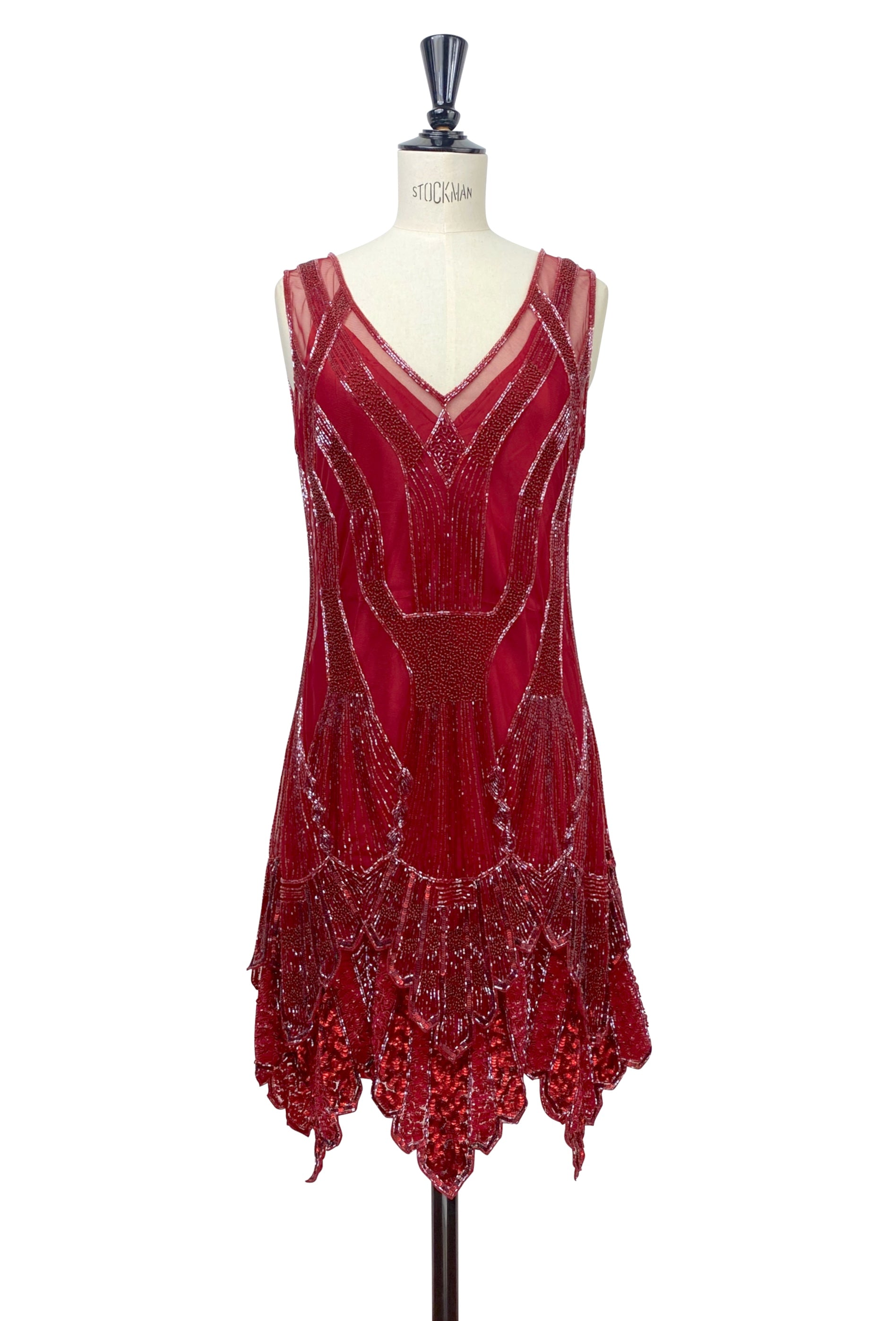 The Paris Deco Gown - Rouge Noir The Deco Haus.