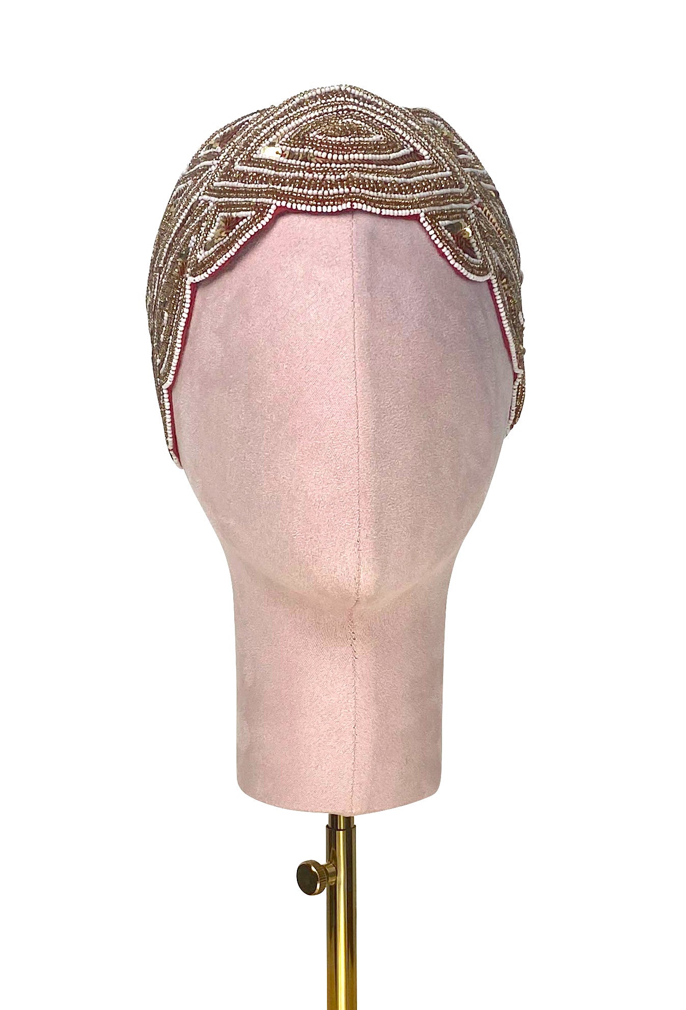 The Patou 1920s Silk Flapper Bandeau - Cinnabar Gold