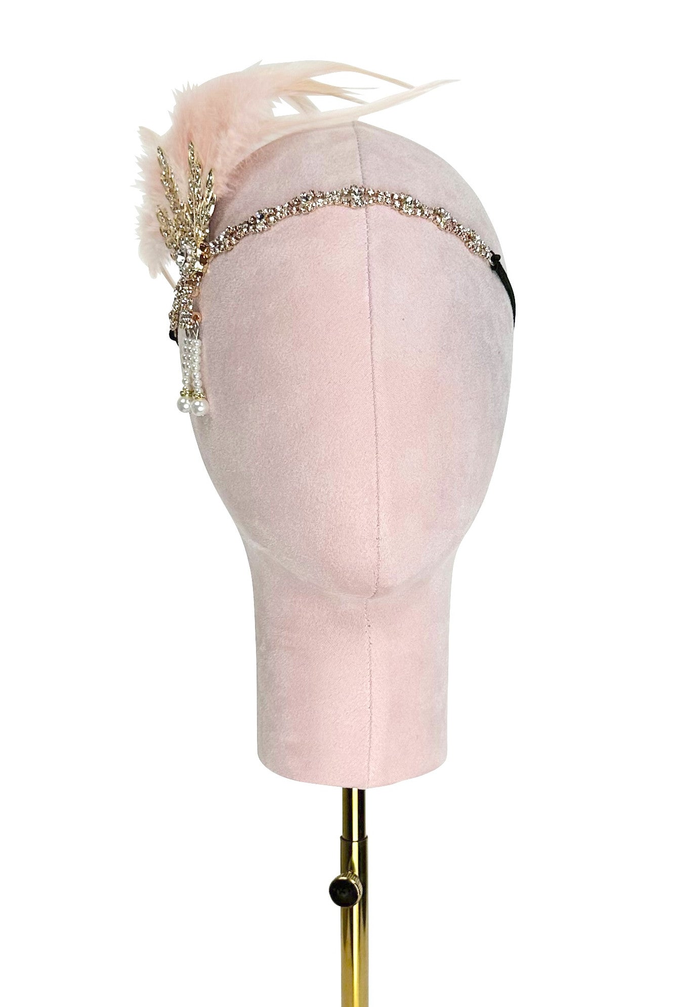 The Plume Headband – Champagne Blush