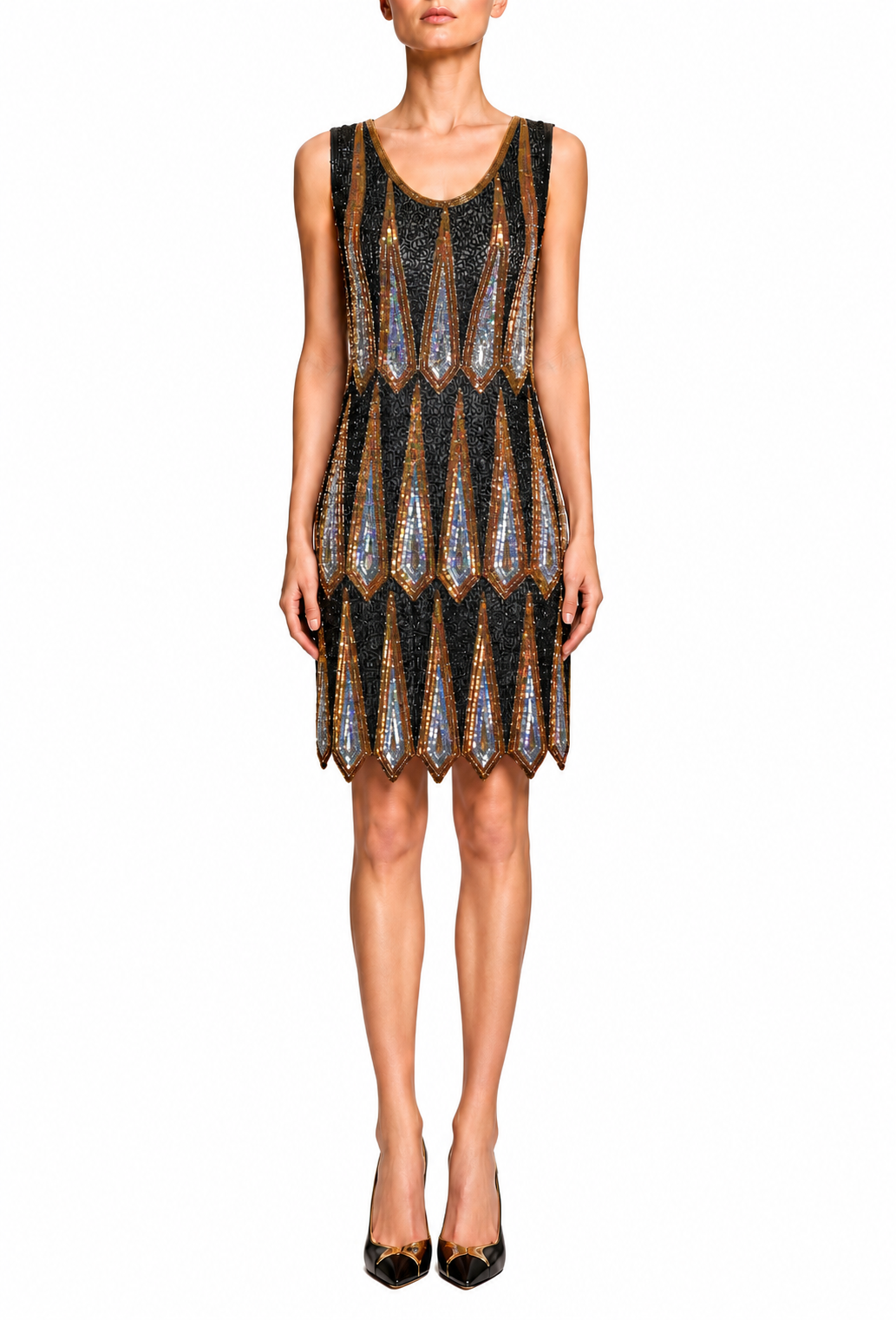 Trocadéro Cocktail Dress – Black Gilt