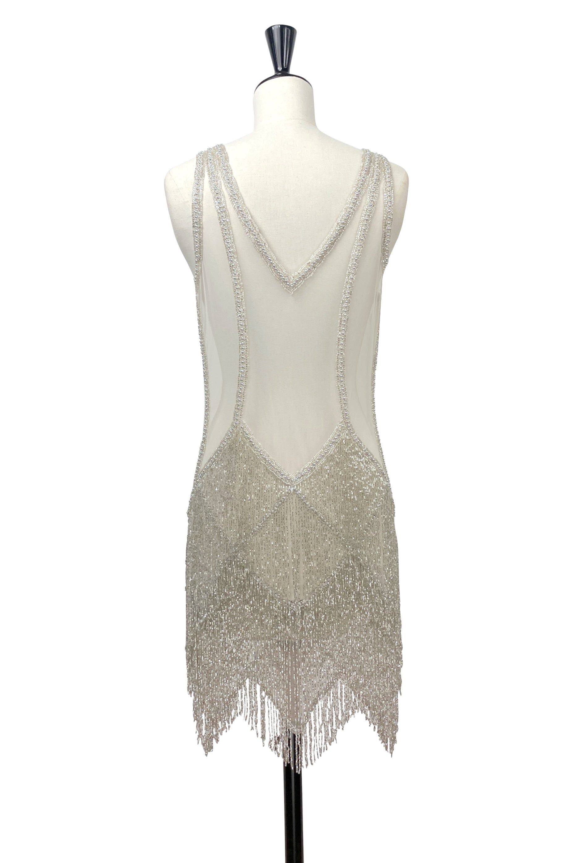 The Louise Brooks Gown - Silver Cloud