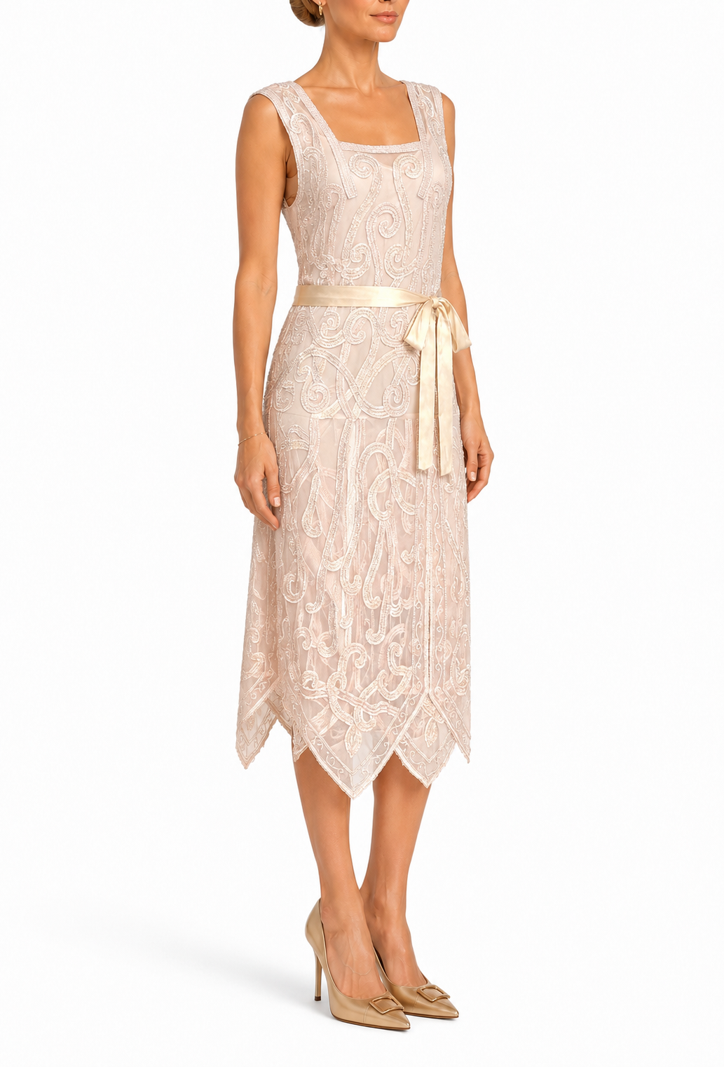 Nouvelle Dress – Pale Peach