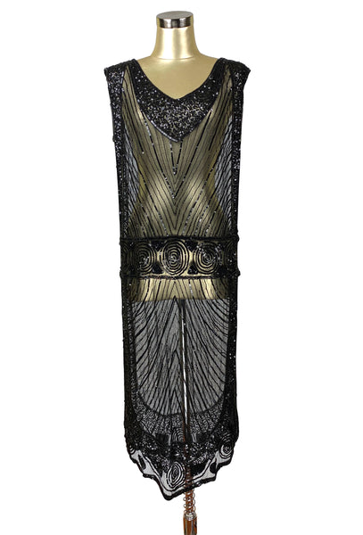 1920's Beaded Vintage Deco Tabard Panel Gown - The Modernist