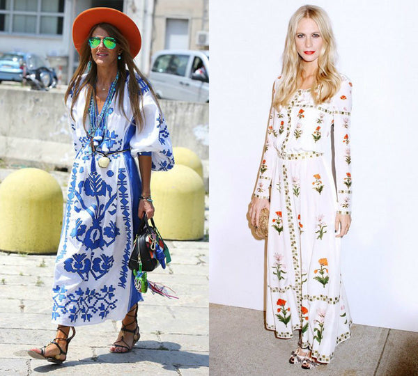 Voile Embroidered Dress Trend - On Street