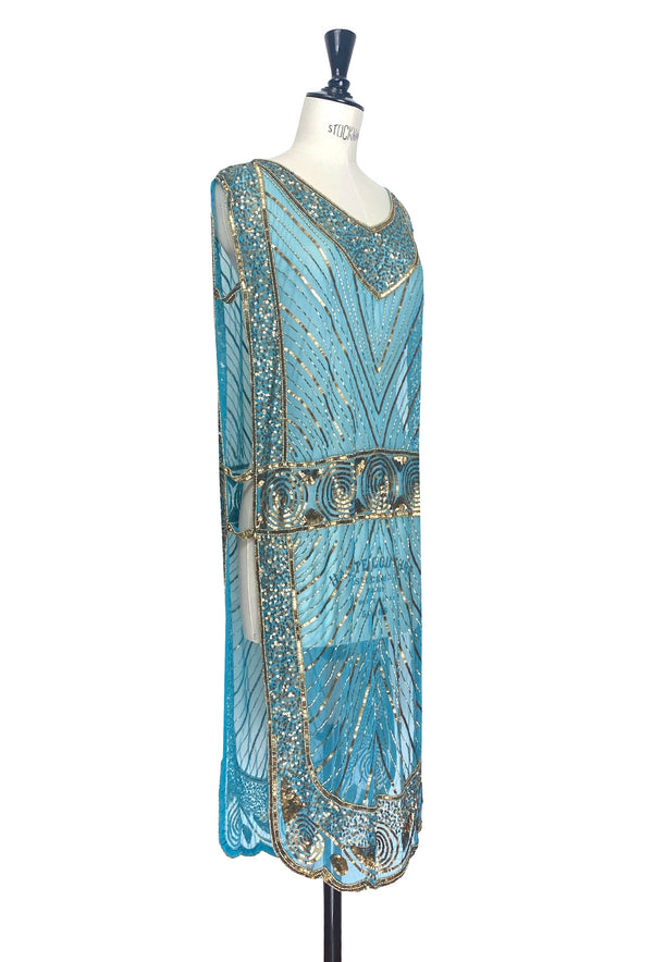 1920's Gatsby Party Dress - The Deco Chevron - Hollywood Gold 1920's Gatsby Party Dress - The Deco Chevron - Hollywood Gold