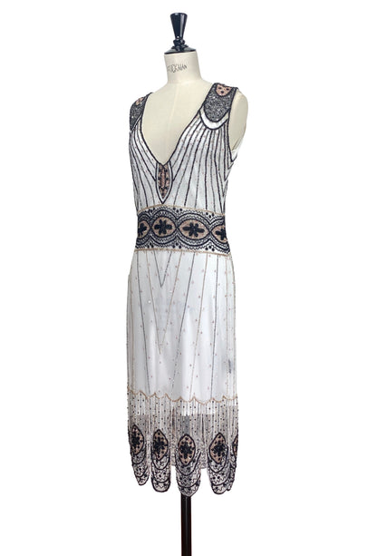 The Belcourt Gown - Pearl &amp; Jet