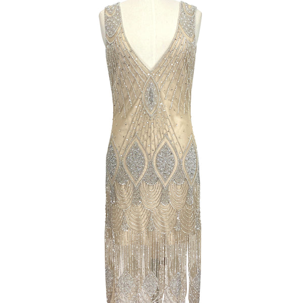 1920's Flapper Carwash Hem Beaded Party Dress - The Starlet