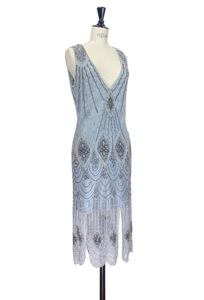 The Starlet Gown - Ultra Low - Phantom Silver The Deco Haus.