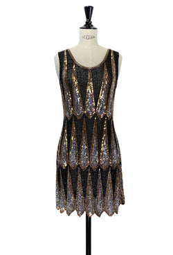 1920's Gatsby Deco Party Dress - The Ritz - Black