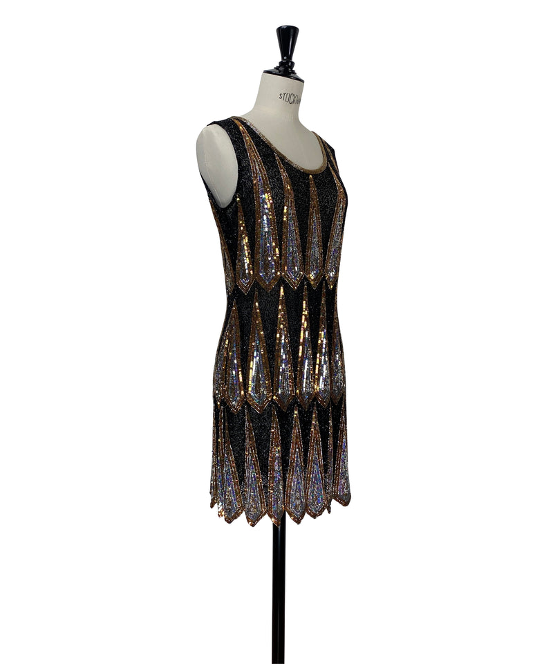 1920's Gatsby Deco Party Dress - The Ritz - Black