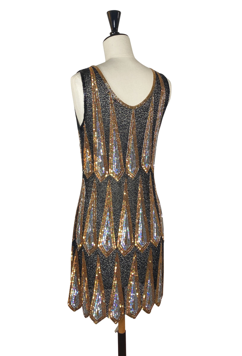 1920's Gatsby Deco Party Dress - The Ritz - Black