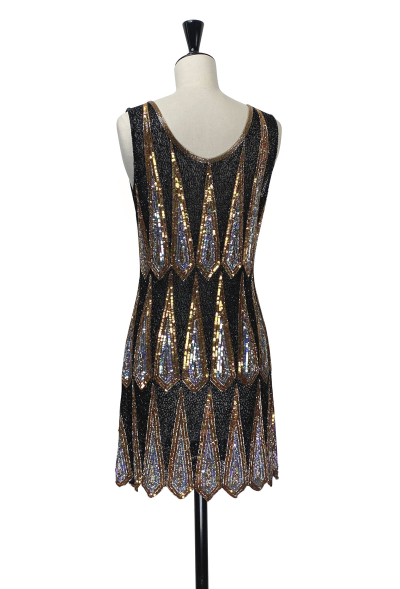 1920's Gatsby Deco Party Dress - The Ritz - Black