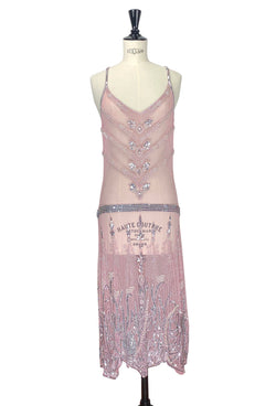 1920 s Luxury Vintage Gatsby Beaded Slip Dress The Fontaine Deco P