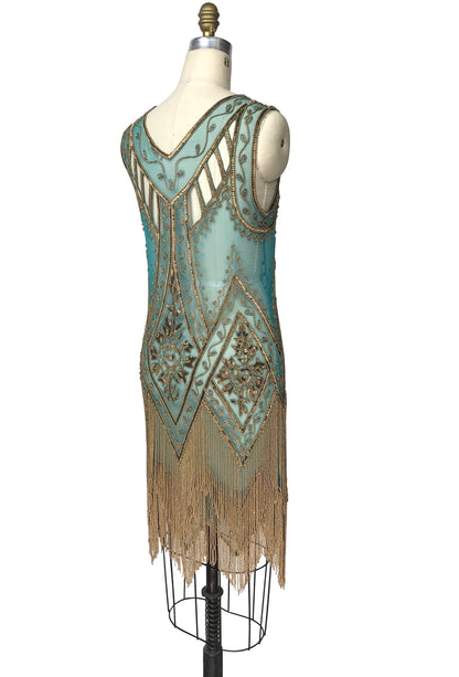 The Icon Gown  - Turquoise Gold