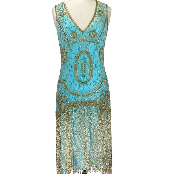 1920s Gatsby Flapper Beaded Fringe Party Dress - The Lulu