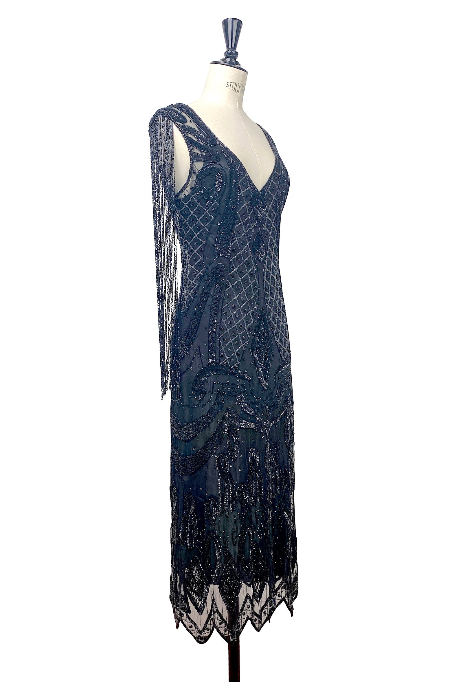 1930 cocktail dress 1930's Hollywood Beaded Party Dance Gown - The Monaco