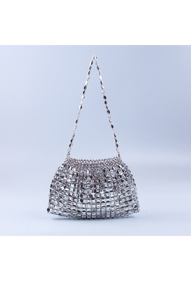 Art Deco Metallic Link Evening Bag