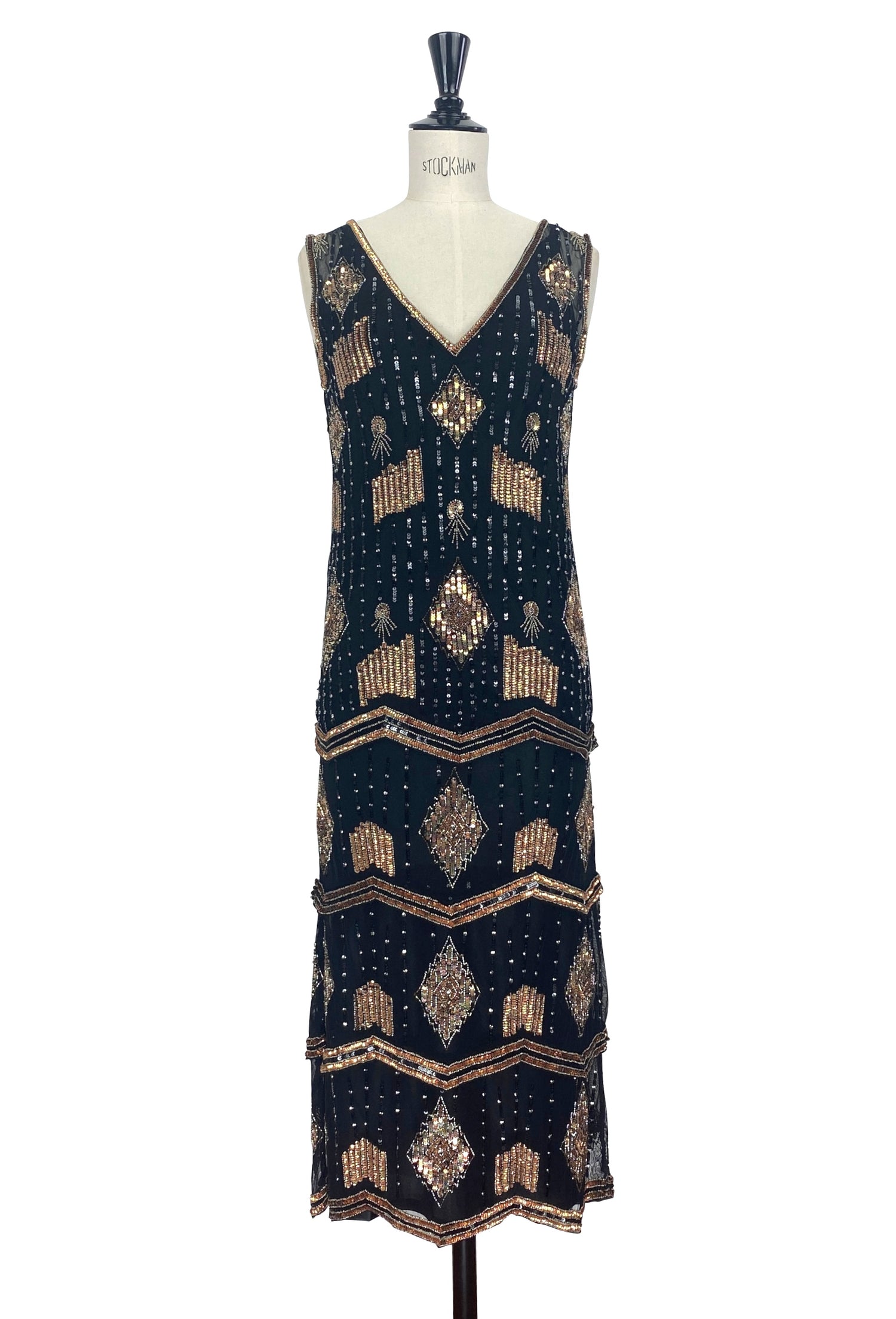 Art Deco Swank Gown – Black