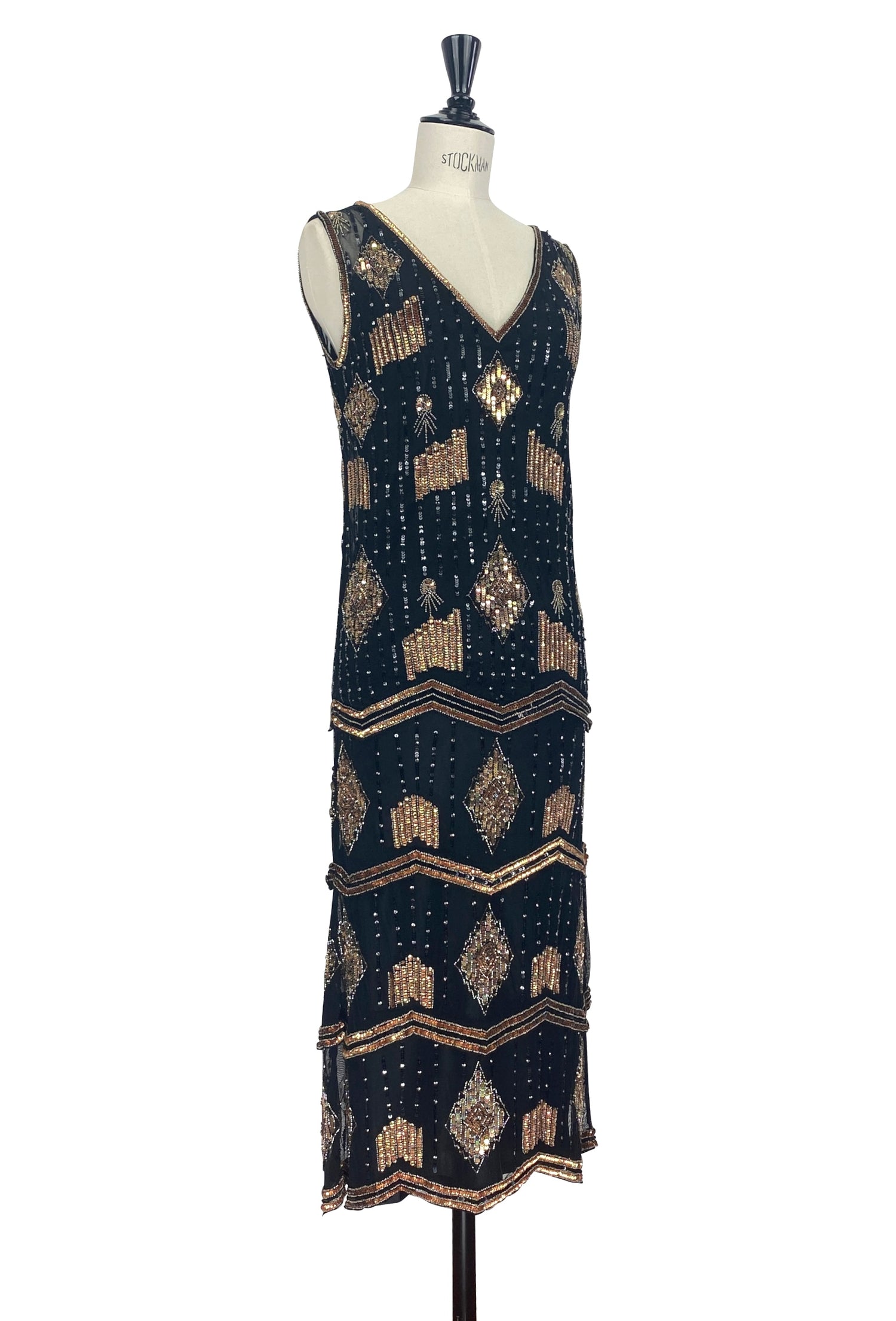 Art Deco Swank Gown – Black