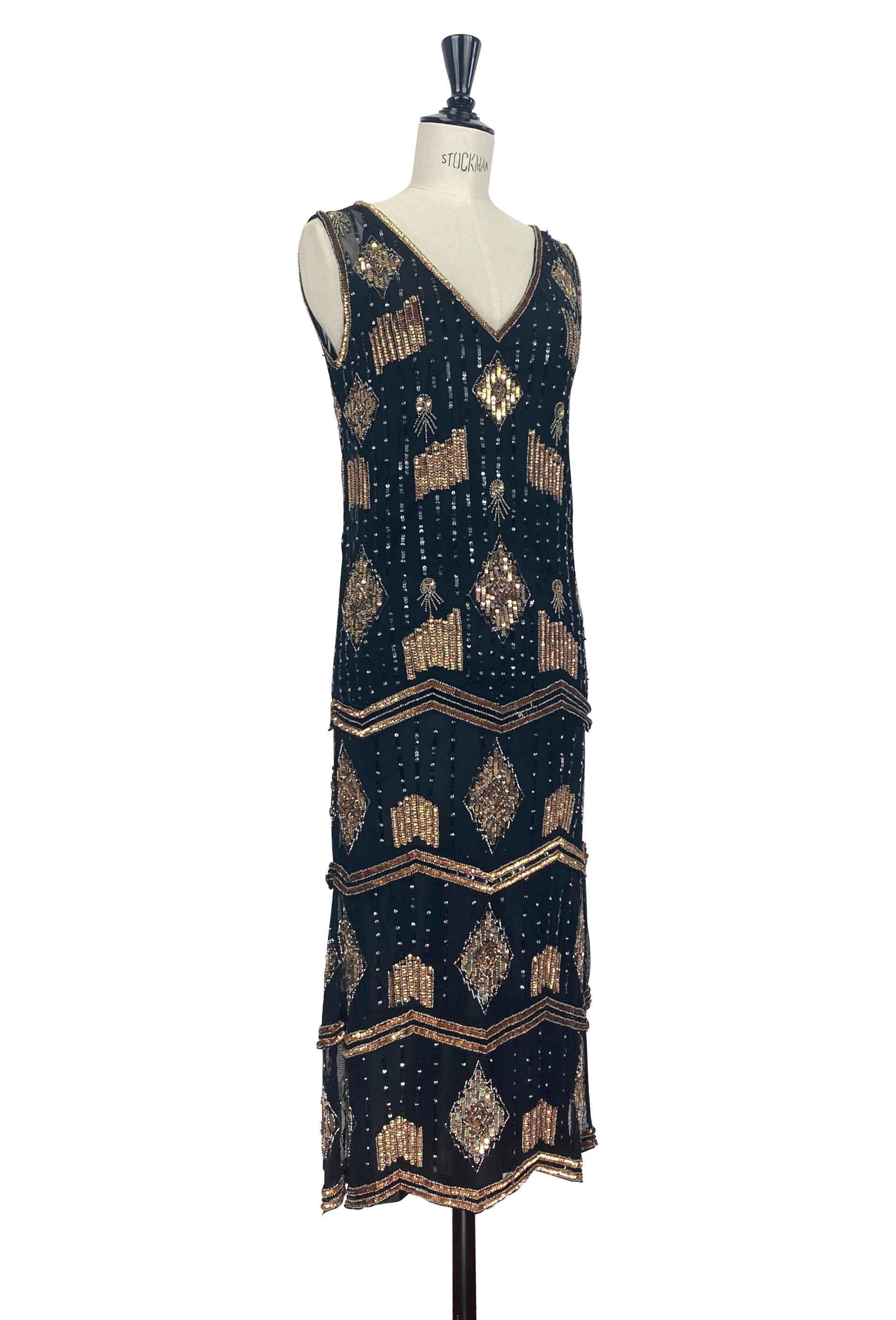Art Deco Swank Gown – Black