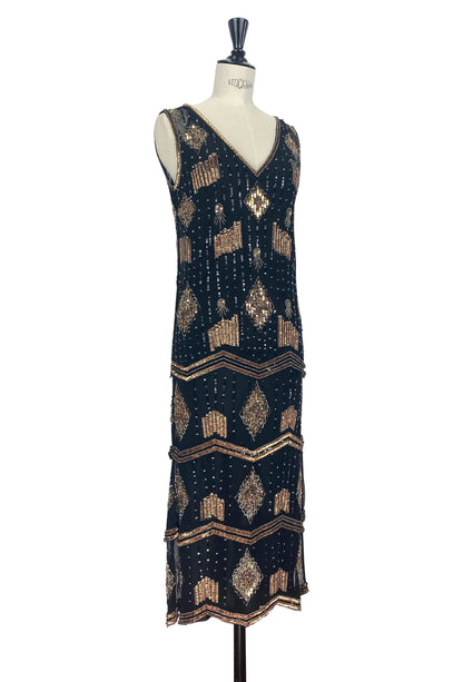 Art Deco Swank Gown – Black