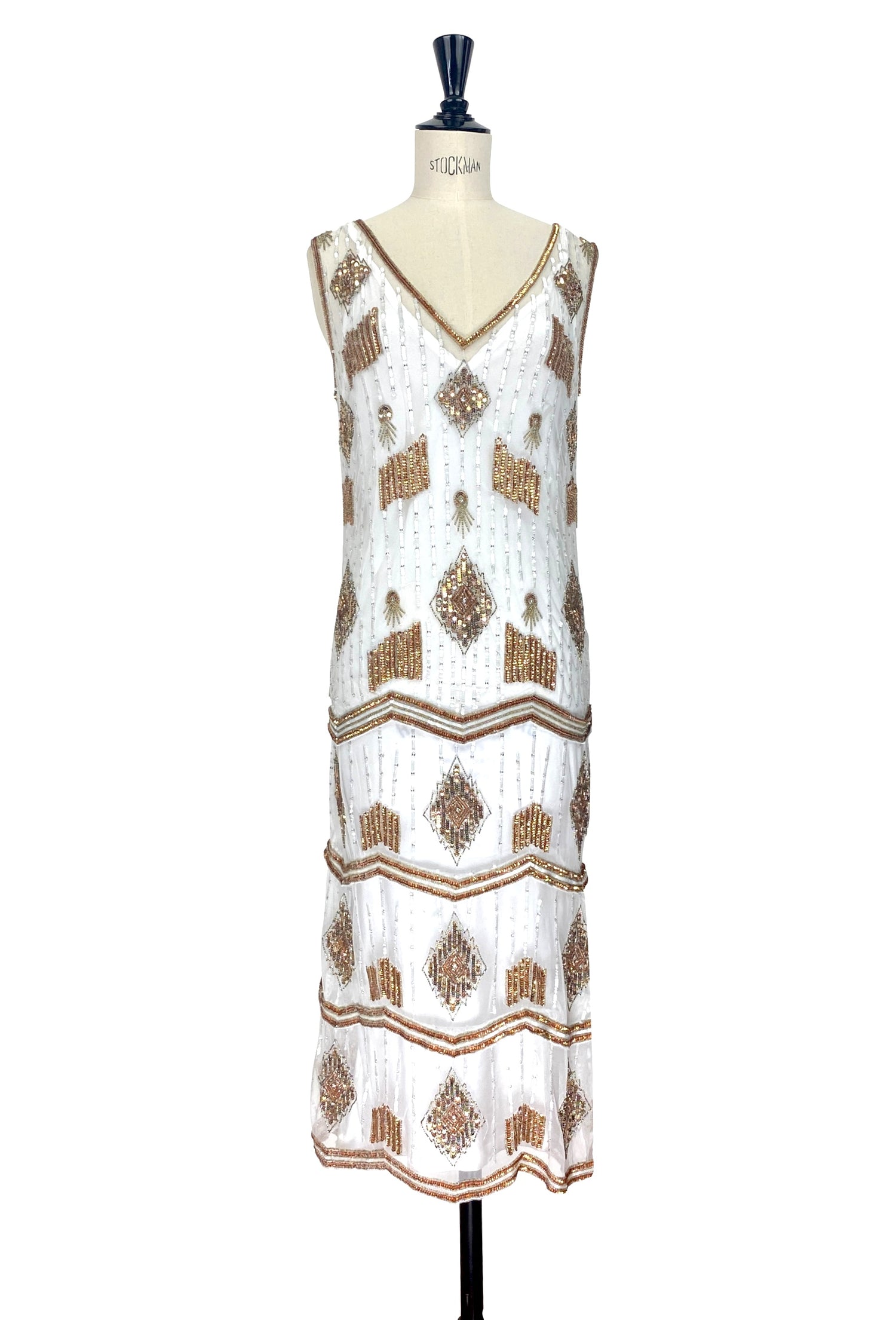 Art Deco Swank Gown – White