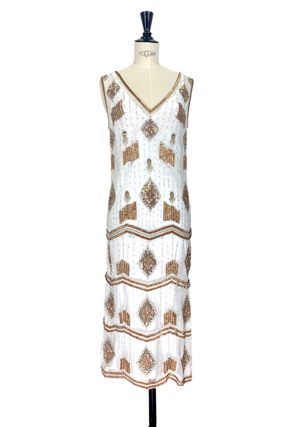 Art Deco Swank Gown – White