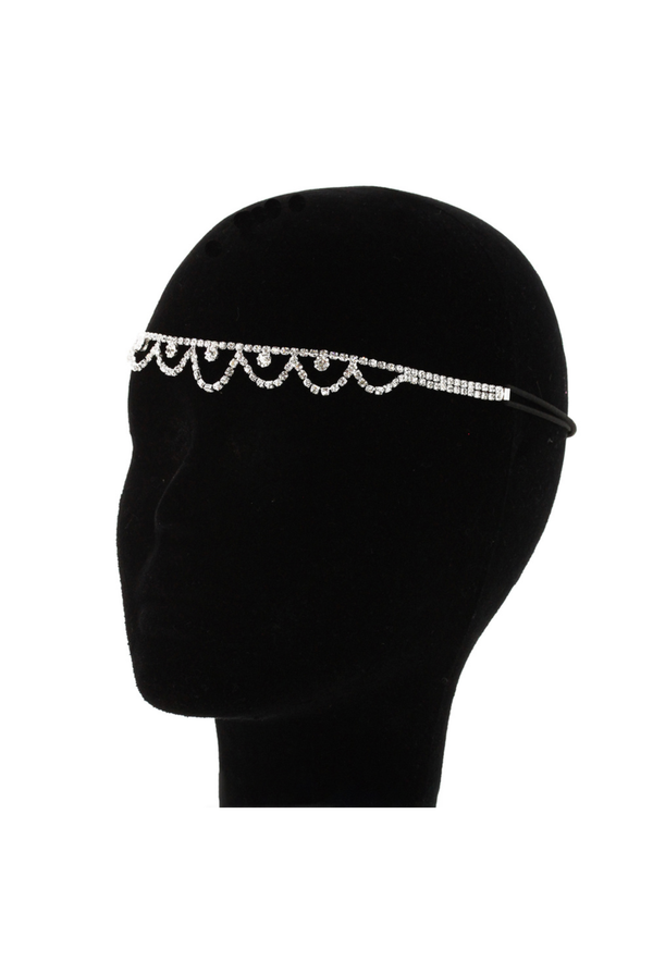 Diamante Vintage Style 1920's Flapper Headband- The Delphine