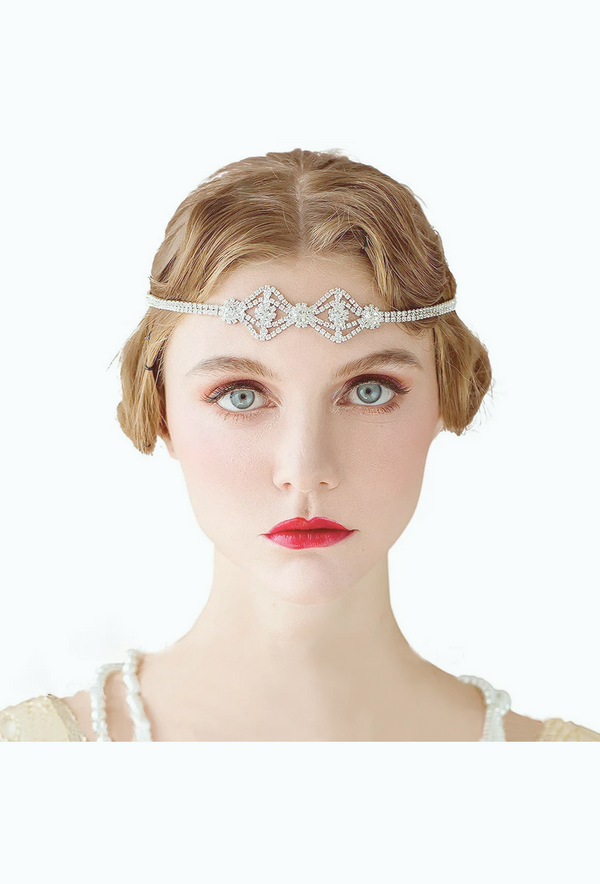 Diamante Vintage Style 1920's Flapper Headband - The Duchess