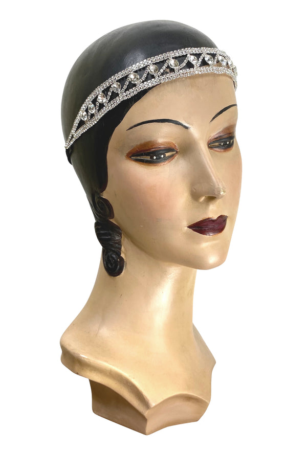 Diamante Vintage Style 1920's Flapper Headband - The Josephine