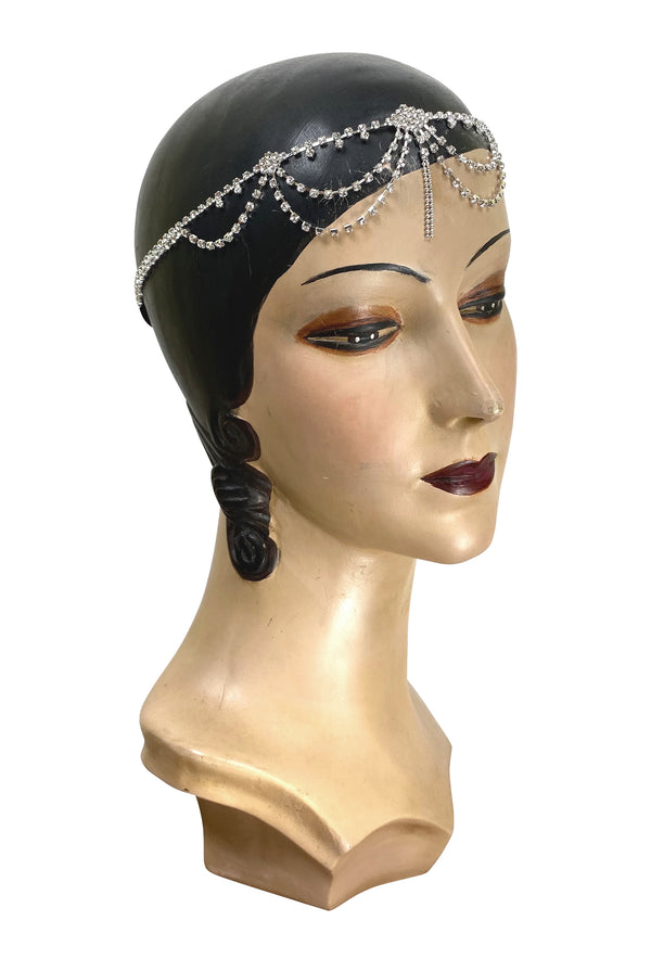 Diamante Vintage Style 1920's Flapper Headband- The Regency