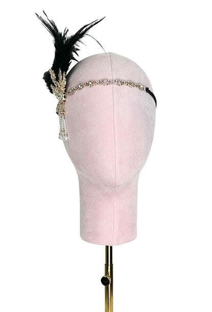The Plume Headband – Black Jet