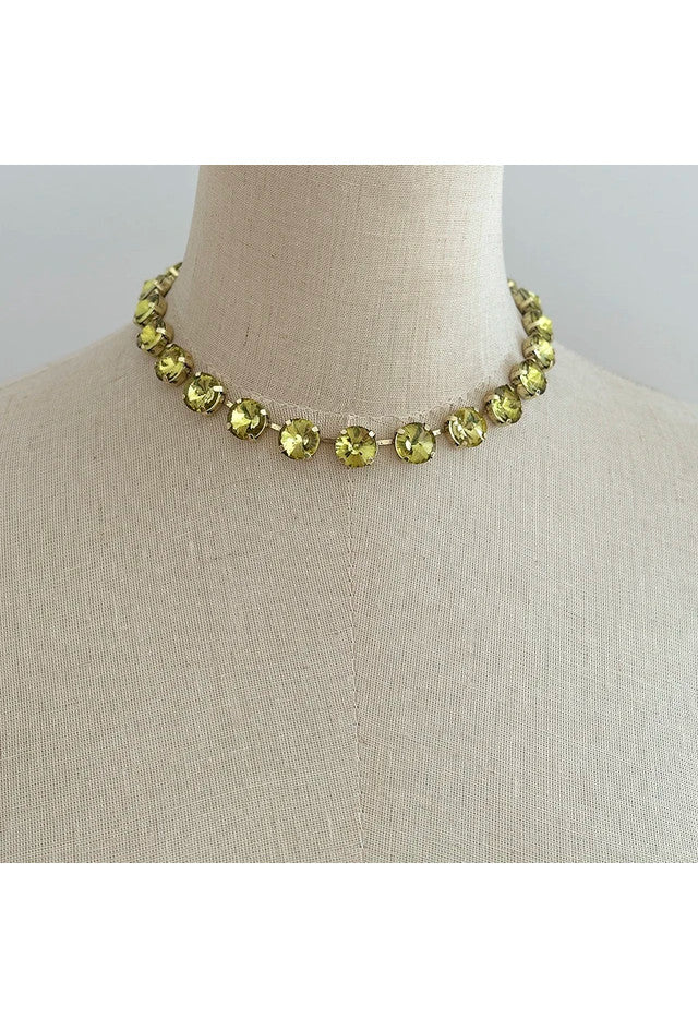 Hollywood Heirloom Cut Crystal Stacked Gem Necklaces - Earth Collection