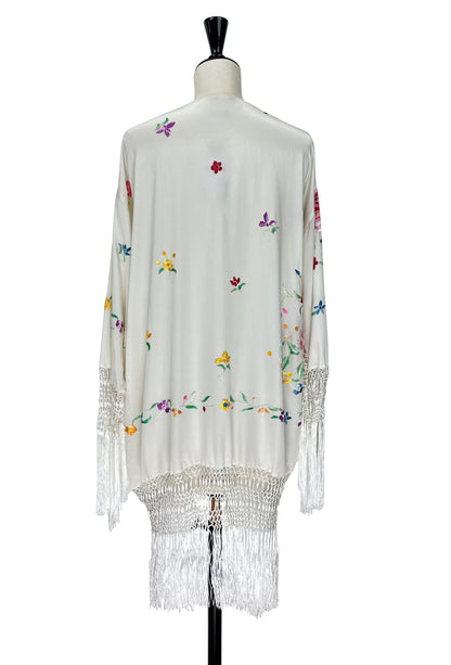The Carmen Jacket – Ivory Embroidered Silk