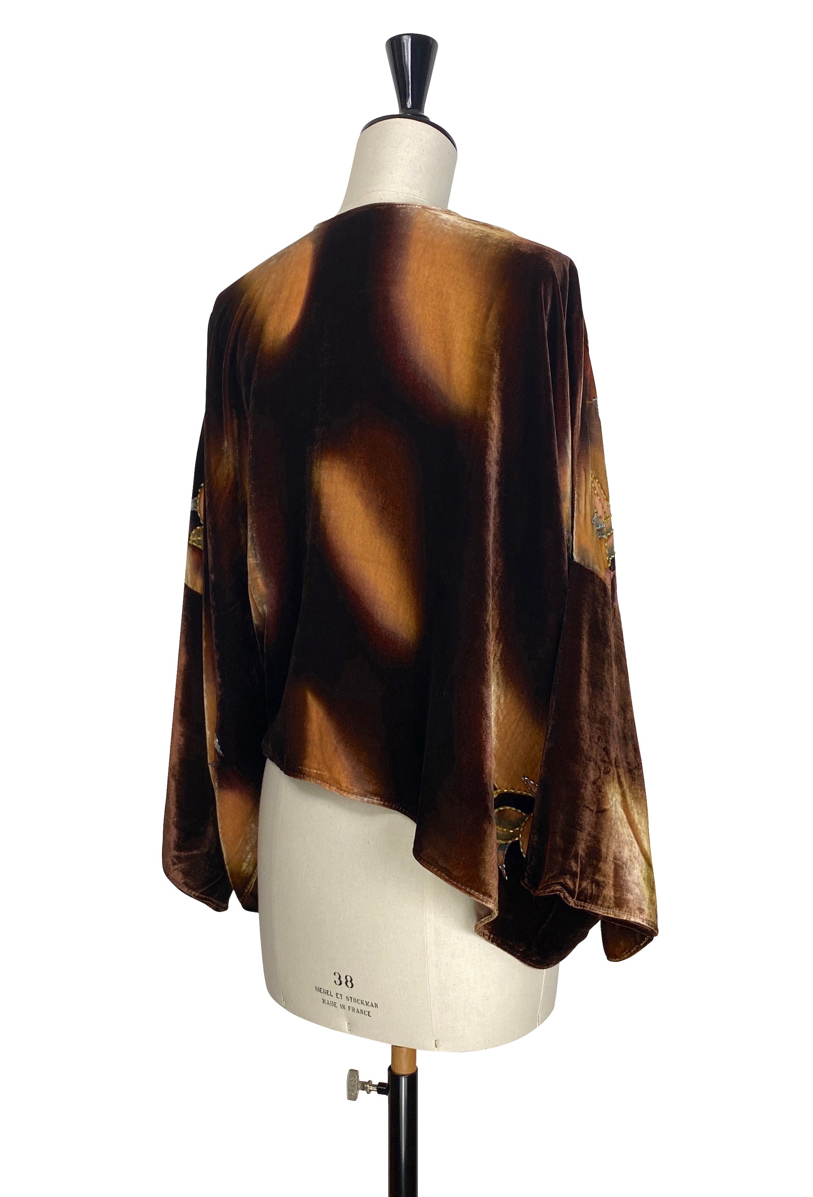 服/ファッション Embroidered(Sashiko) Silk Bolero Studio D'Artisan Noragi Sashiko Shirt | Made in Japan