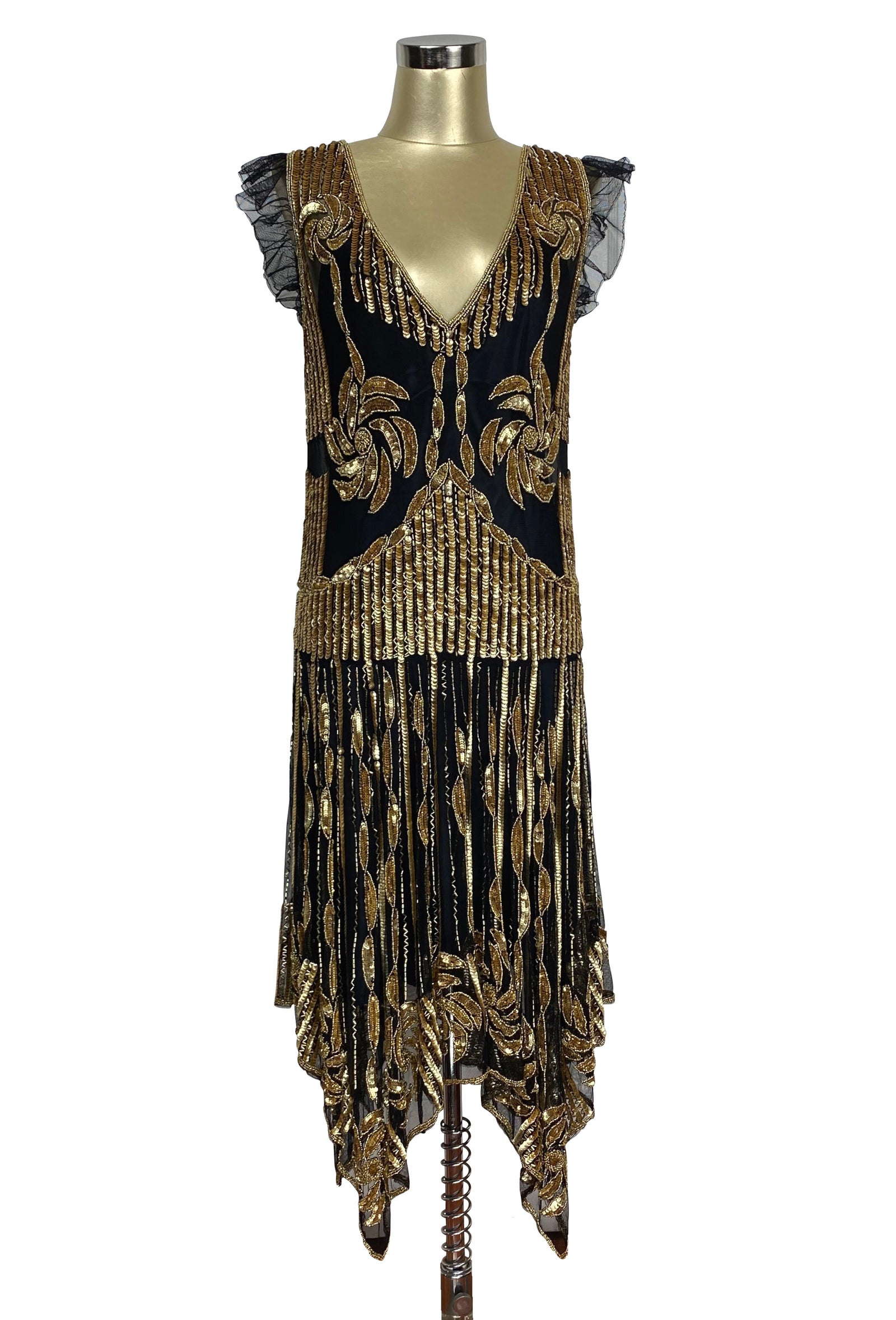 green emerald velvet dress Queendancer Women Flapper Dress Black Sequins Spaghetti Straps 1920s Dress  with Fringes  queendancer