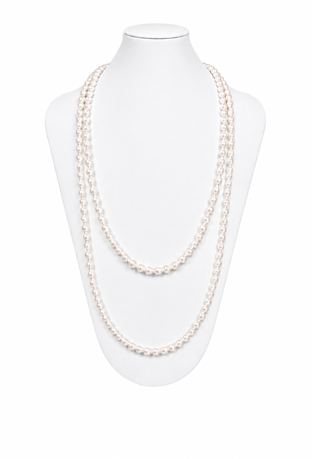 The Amélie Glass Pearl Sautoir – Crème Pearl
