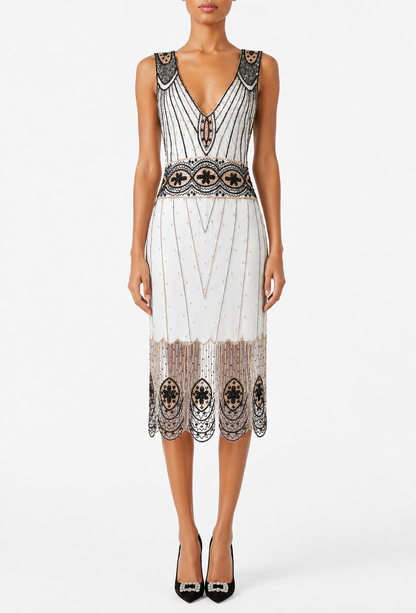 The Belcourt Gown - Pearl &amp; Jet