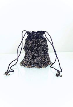The Bonbon 1920's Pochette Bag - Noir Confetti