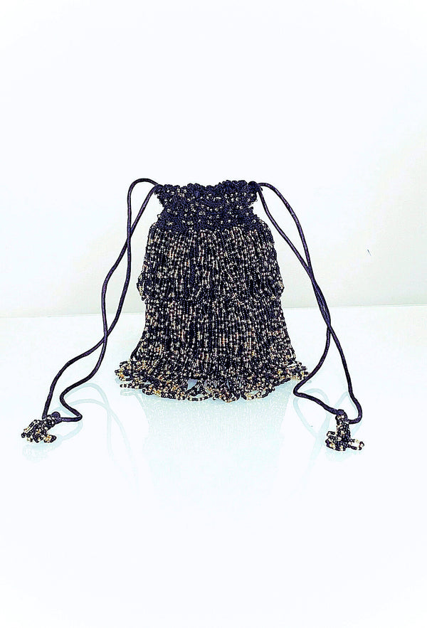 The Bonbon 1920's Pochette Bag - Noir Confetti