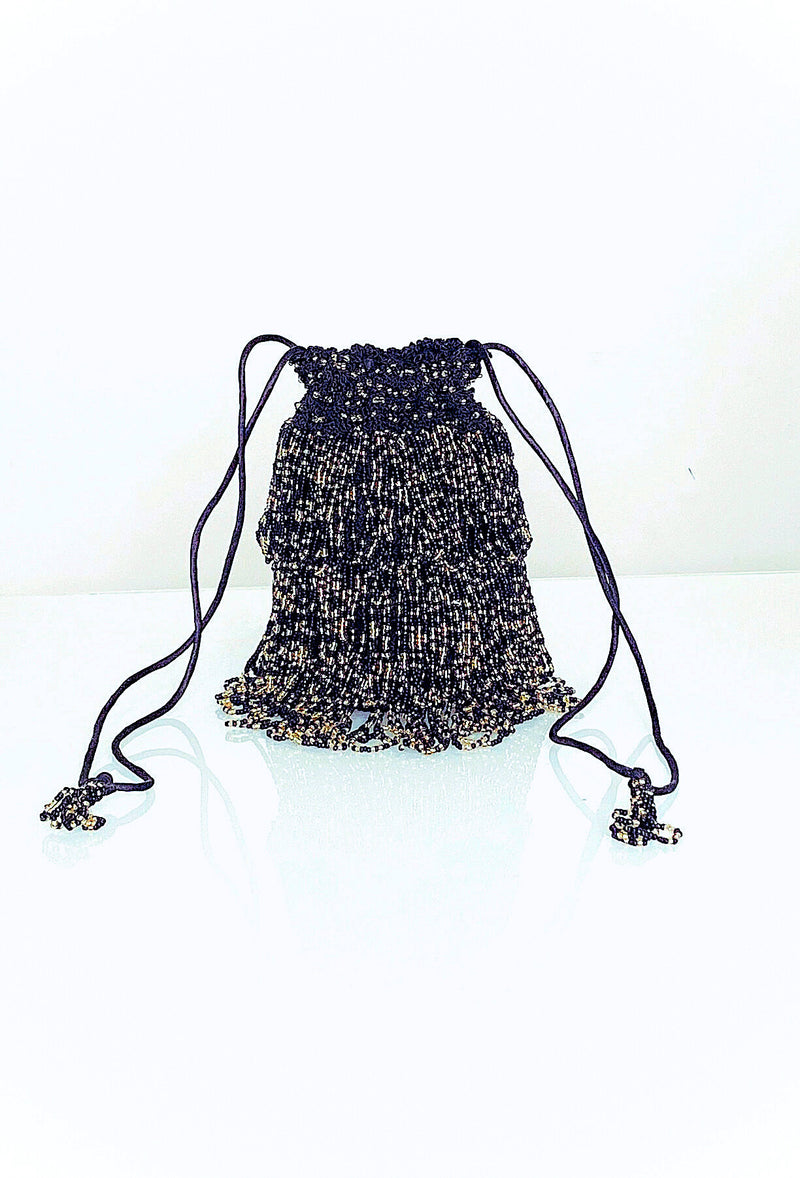 The Bonbon 1920's Pochette Bag - Noir Confetti