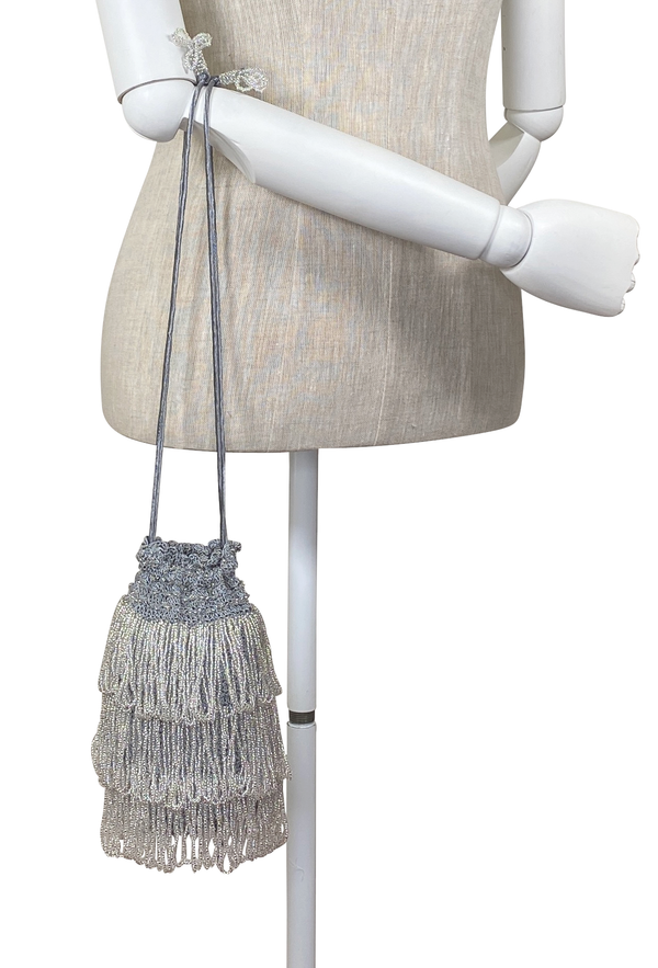 The Bonbon 1920's Pochette Bag - Platinum