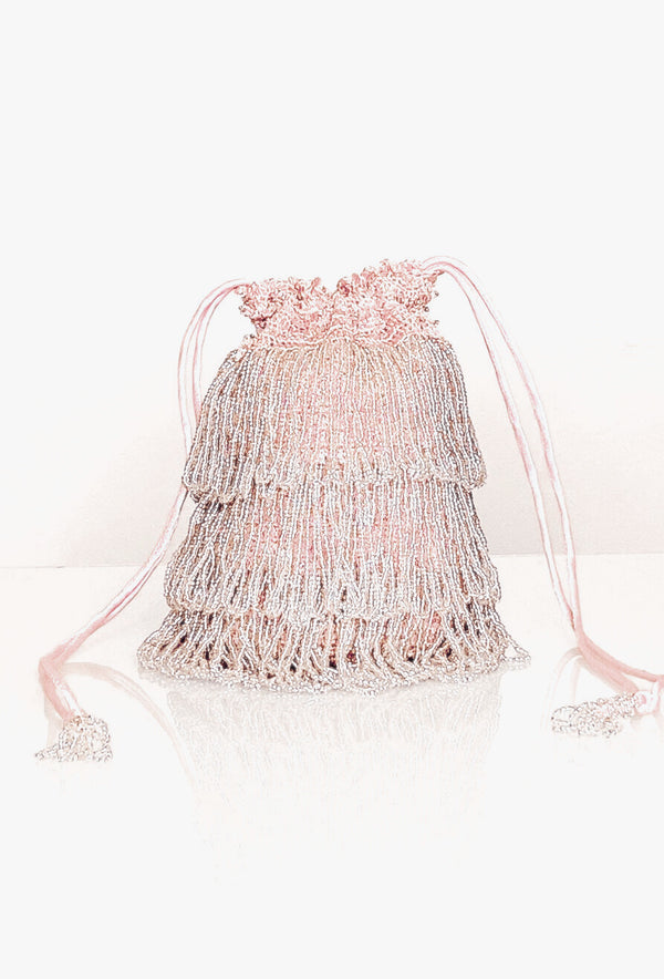 The Bonbon 1920's Pochette Bag - Vintage Pink The Deco Haus